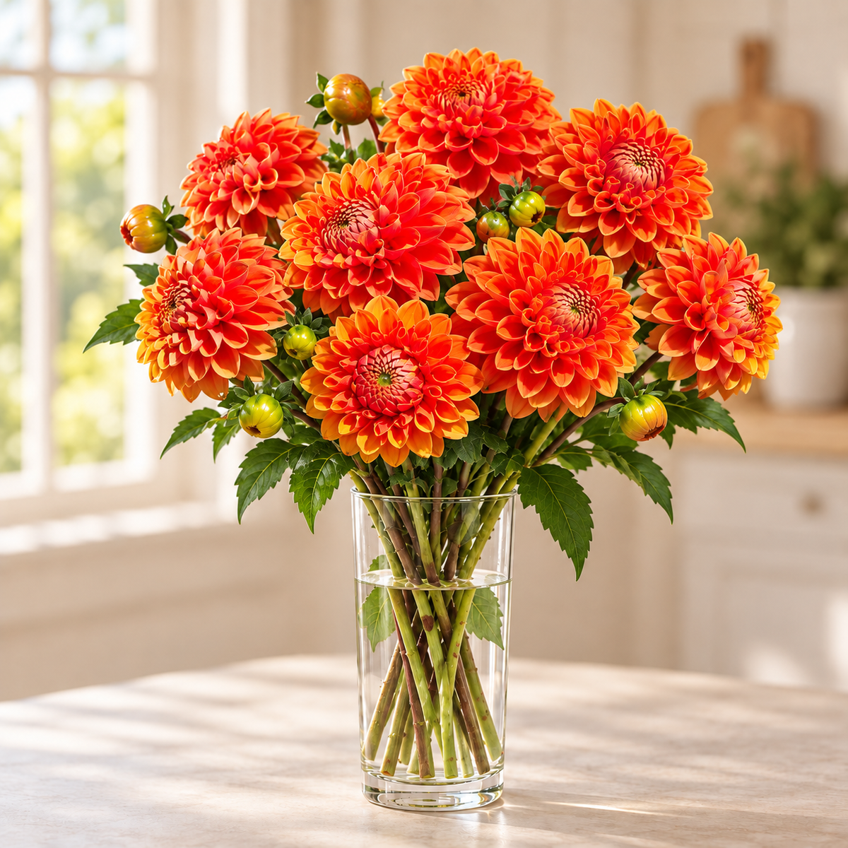 Orange Dahlia Bouquet