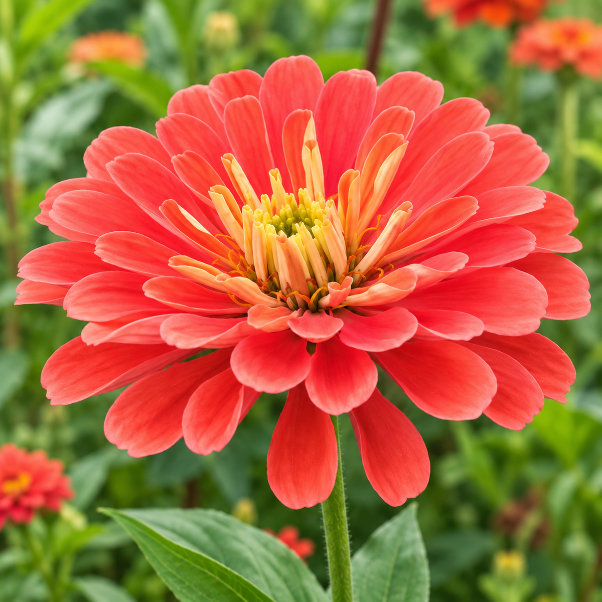 Coral Zinnia Bouquet | Fresh Local Flowers